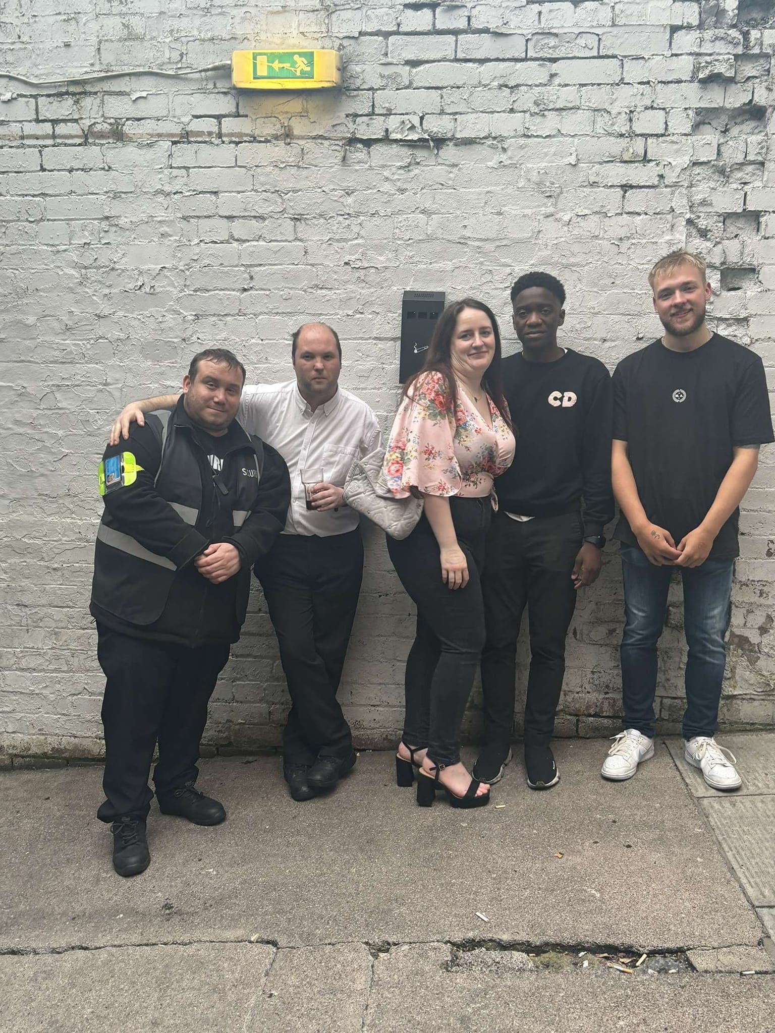 The Sentinel team outside a venue before doors open